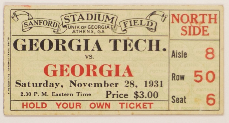 90 years of UGA football tickets - UGA Alumni