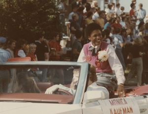 1980s: Monica Kaufman in the UGA homecoming parade