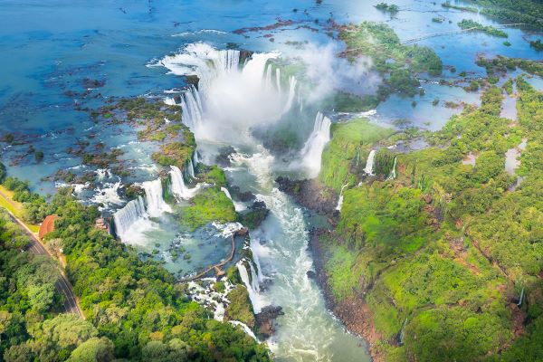 Iguazu Falls Aerial in Argentina