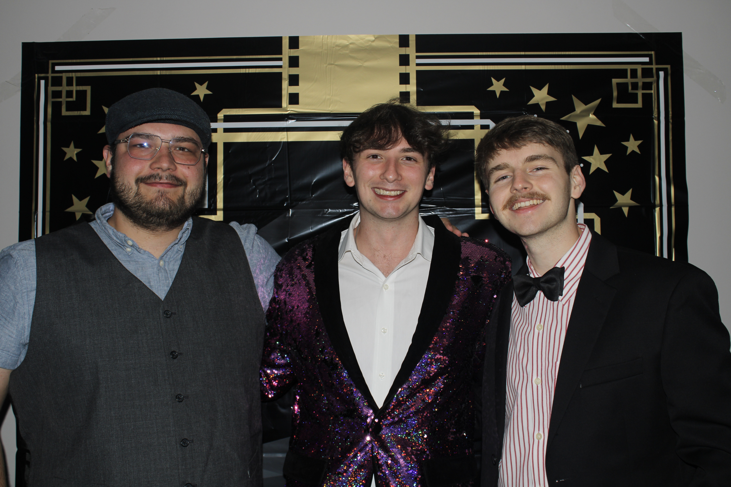 Willis Tripp (right), Student Alumni Council president, with students at the XChanged Life formal on Friday, March 14th, 2025.
