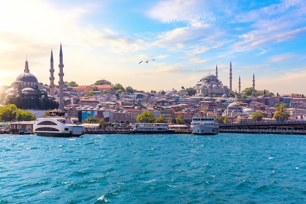 Rustem Pasha Mosque and Suleymaniye Mosque, Bosphorus, Istanbul