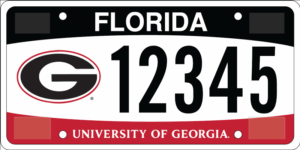 Florida uga plate