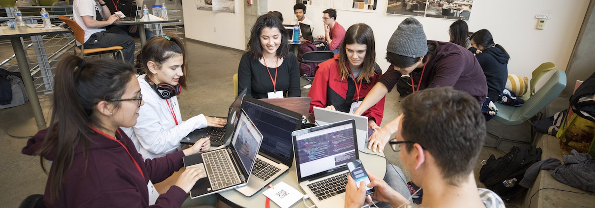 Students at Hackathon
