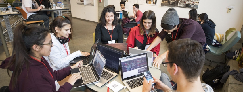 Students at Hackathon