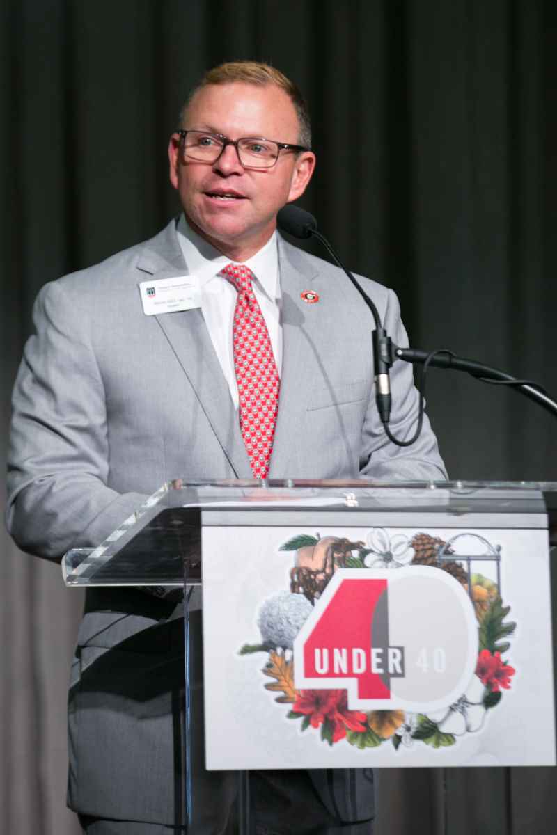 Brian Dill speaking at 40 Under 40