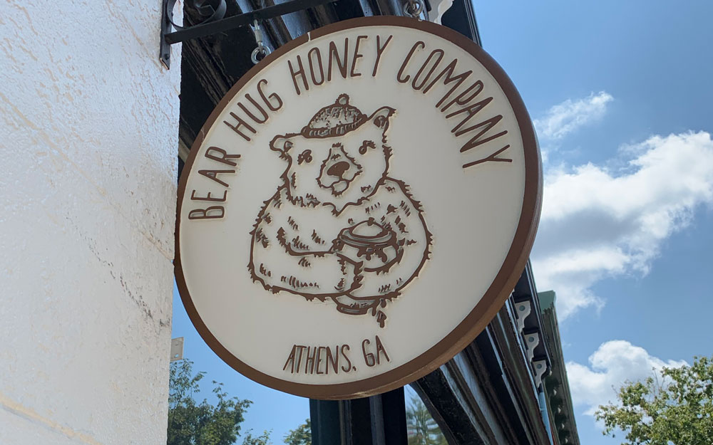 Bear Hug Honey sign