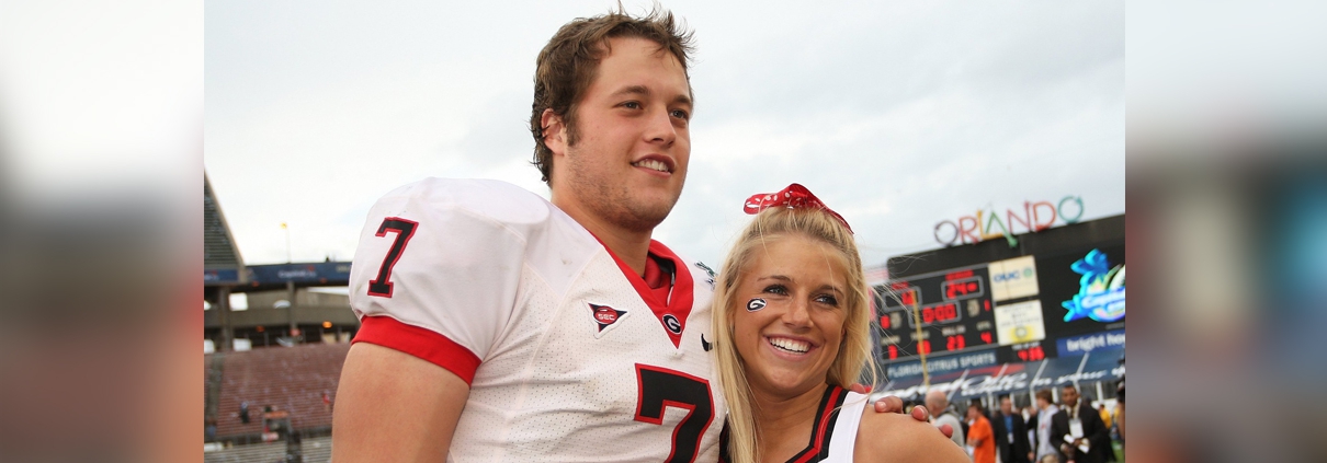 Matthew and Kelly Stafford in 2009