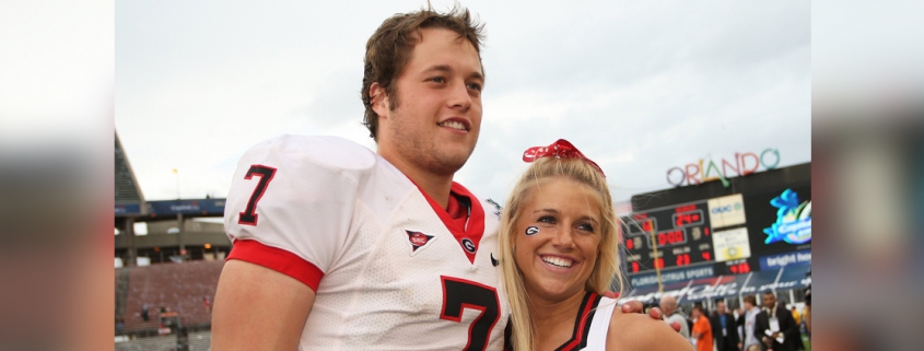 Matthew and Kelly Stafford in 2009