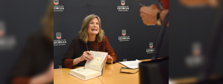 Delia Owens signs a book following an event held at the University of Georgia in August 2019.