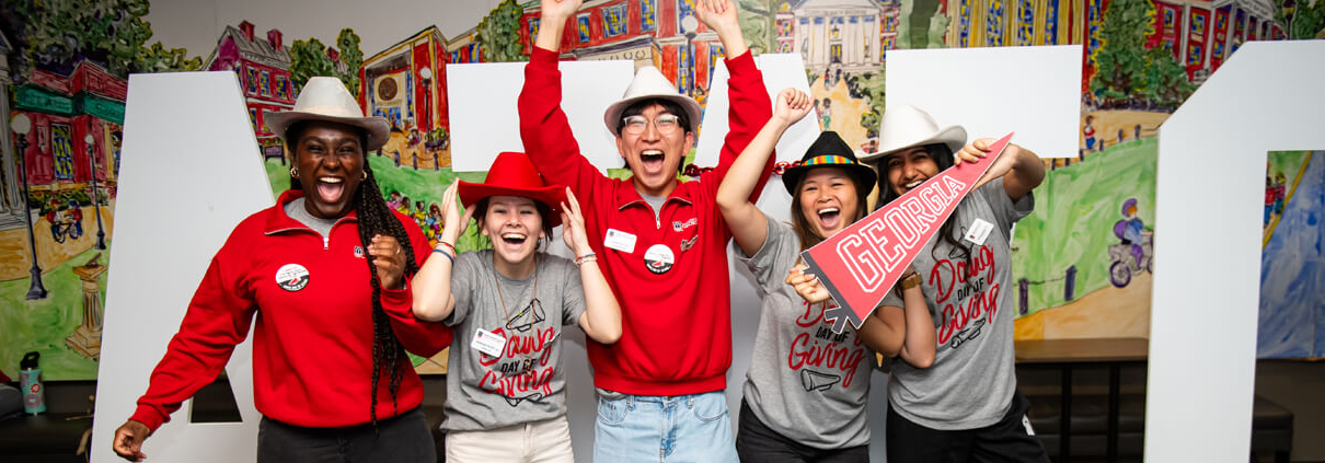 UGA students celebrate at the Dawg Day of Giving event at the Tate Student Center on March 26. PHOTO: Justin Evans