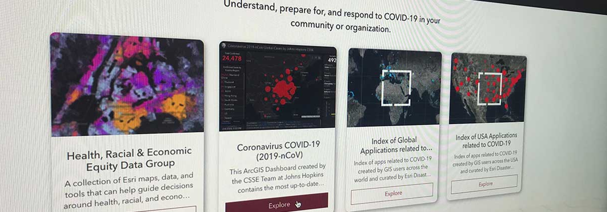 the Esri COVID-19 GIS Hub