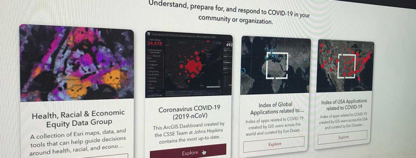 the Esri COVID-19 GIS Hub