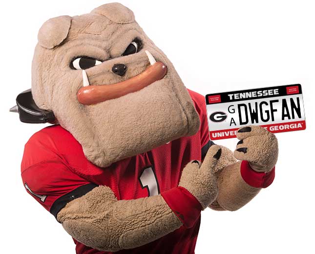 Hairy Dawg with Tennessee License Plate