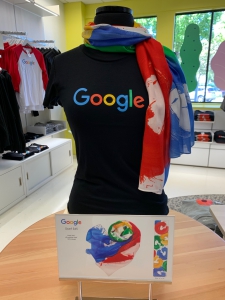 The Google scarf Melissa designed.