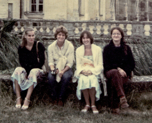 Lisa with friends in the Loire Valley, 1979