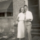 Barbara "Susy" Nell Davis (BSHE ’48) and Glenn Lewis Taylor (BSED ’49) in front of their home.