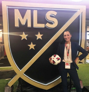 Angela at an MLS All Star Game