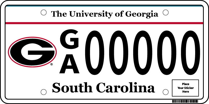 South Carolina License Plate