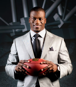Cleveland Browns tight end Benjamin Watson poses for a portrait in the NFL Network studios on January 24, 2013 in Culver City, CA. (AP Photo/Alix Drawec)