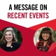 A message on recent events from Meredith Gurley Johnson and Ericka Davis