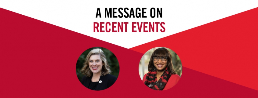 A message on recent events from Meredith Gurley Johnson and Ericka Davis