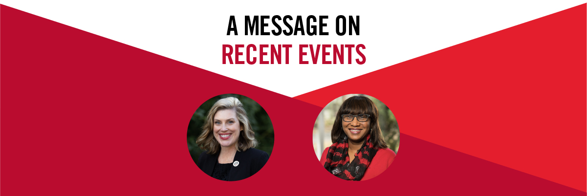 A message on recent events from Meredith Gurley Johnson and Ericka Davis