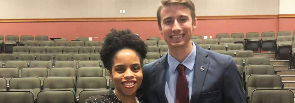 Mentor Cara Simmons (left) with mentee Kanler Cumbass.
