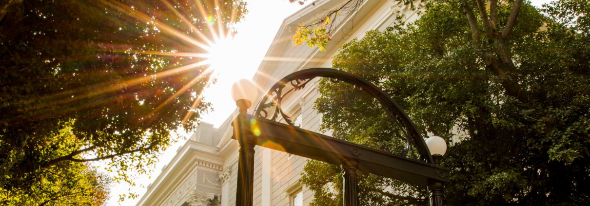 The Arch backlit by the sun