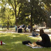 students picnic on North Campus