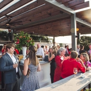UGA Alumni and friends gather on Perry Lane Hotel rooftop.